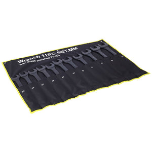English Elm Jumbo Metric Combination Wrench Set 11 Piece Carbon Steel Black Oxide Heavy Duty W465P154070