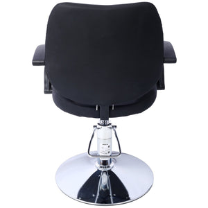 English Elm Hair Salon Barber Chair Heavy Duty Hydraulic Pu Leather Swivel Styling Seat with Cape Black W465P156735