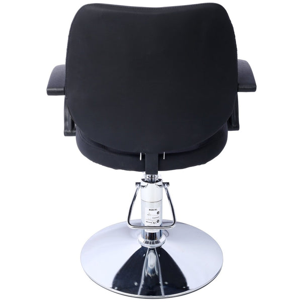 English Elm Hair Salon Barber Chair Heavy Duty Hydraulic Pu Leather Swivel Styling Seat with Cape Black W465P156735
