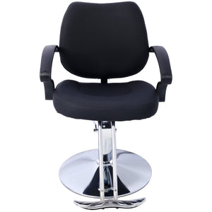 English Elm Hair Salon Barber Chair Heavy Duty Hydraulic Pu Leather Swivel Styling Seat with Cape Black W465P156735