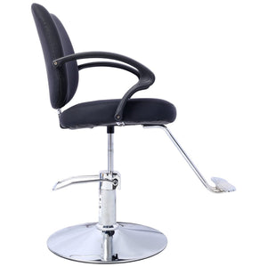 English Elm Hair Salon Barber Chair Heavy Duty Hydraulic Pu Leather Swivel Styling Seat with Cape Black W465P156735