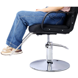 English Elm Hair Salon Hydraulic Barber Chair PU Leather Foam Cushion Swivel Styling Seat W465P156737