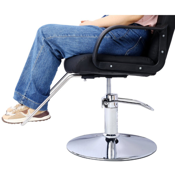 English Elm Hair Salon Hydraulic Barber Chair PU Leather Foam Cushion Swivel Styling Seat W465P156737