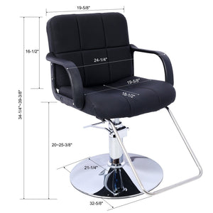 English Elm Hair Salon Hydraulic Barber Chair PU Leather Foam Cushion Swivel Styling Seat W465P156737