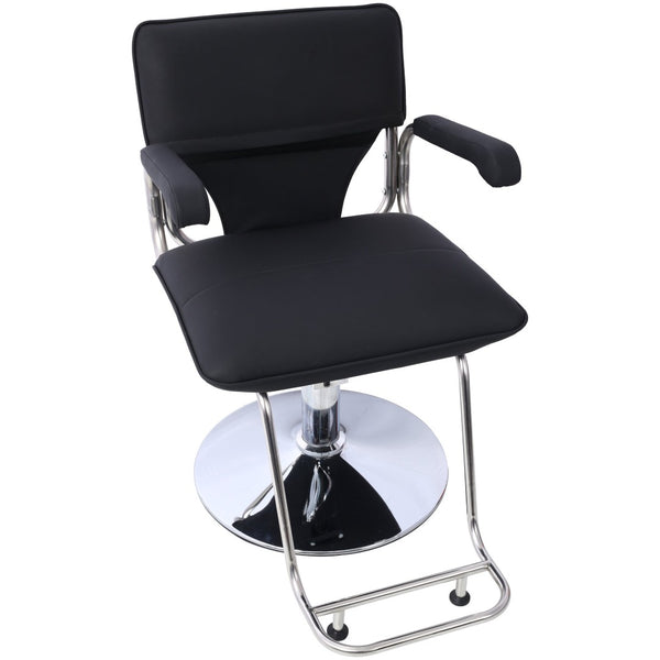 English Elm Stainless Steel Hydraulic Barber Chair Pu Leather Swivel Salon Seat with Footrest W465P156739