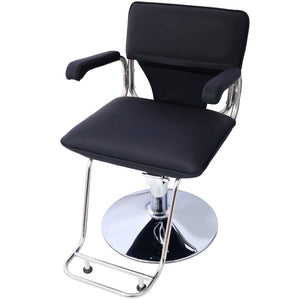 English Elm Stainless Steel Hydraulic Barber Chair Pu Leather Swivel Salon Seat with Footrest W465P156739