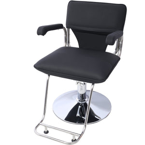English Elm Stainless Steel Hydraulic Barber Chair Pu Leather Swivel Salon Seat with Footrest W465P156739
