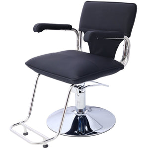 English Elm Stainless Steel Hydraulic Barber Chair Pu Leather Swivel Salon Seat with Footrest W465P156739