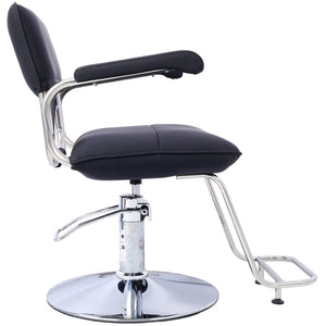 English Elm Stainless Steel Hydraulic Barber Chair Pu Leather Swivel Salon Seat with Footrest W465P156739