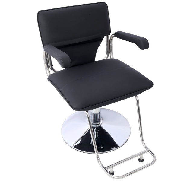English Elm Stainless Steel Hydraulic Barber Chair Pu Leather Swivel Salon Seat with Footrest W465P156739