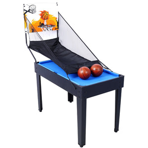 English Elm 5-in-1 Multi Game Table Billiards Foosball Hockey Ping Pong Basketball Rec Room Black W465P164154