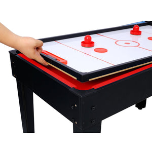 English Elm 5-in-1 Multi Game Table Billiards Foosball Hockey Ping Pong Basketball Arcade Fun Black W465P164155