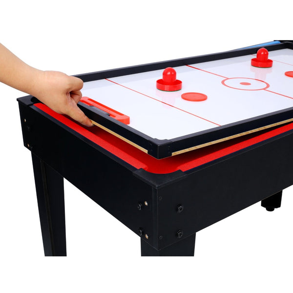 English Elm 5-in-1 Multi Game Table Billiards Foosball Hockey Ping Pong Basketball Arcade Fun Black W465P164155