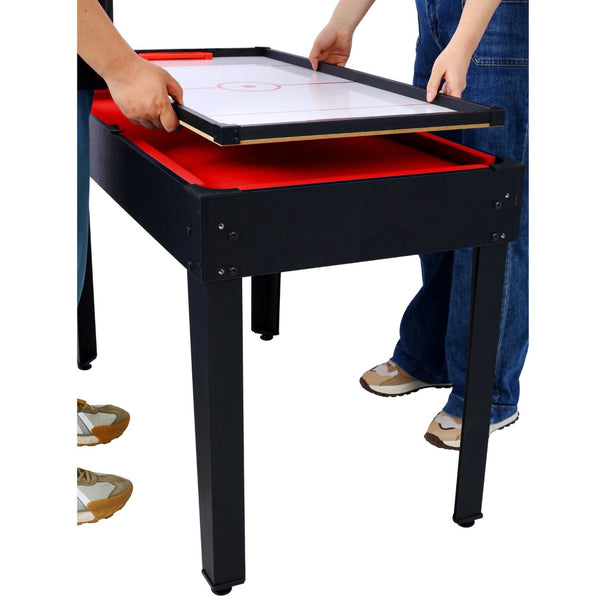 English Elm 5-in-1 Multi Game Table Billiards Foosball Hockey Ping Pong Basketball Arcade Fun Black W465P164155