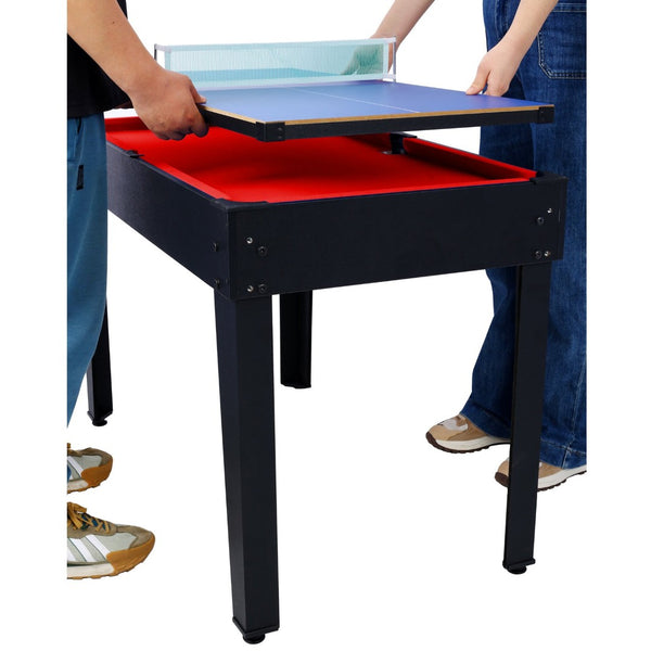 English Elm 5-in-1 Multi Game Table Billiards Foosball Hockey Ping Pong Basketball Arcade Fun Black W465P164155