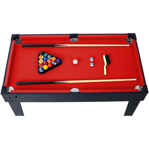 English Elm 5-in-1 Multi Game Table Billiards Foosball Hockey Ping Pong Basketball Arcade Fun Black W465P164155