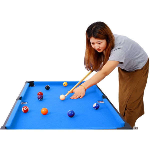 English Elm 5-in-1 Multi Game Table Billiards Foosball Hockey Ping Pong Basketball Rec Room Brown W465P164156