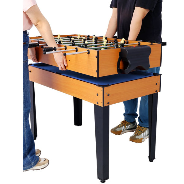 English Elm 5-in-1 Multi Game Table Billiards Foosball Hockey Ping Pong Basketball Rec Room Brown W465P164156