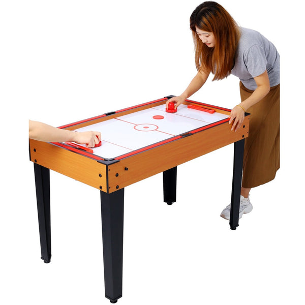 English Elm 5-in-1 Multi Game Table Billiards Foosball Hockey Ping Pong Basketball Arcade Fun Brown W465P164157