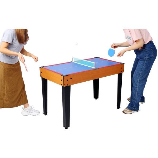 English Elm 5-in-1 Multi Game Table Billiards Foosball Hockey Ping Pong Basketball Arcade Fun Brown W465P164157