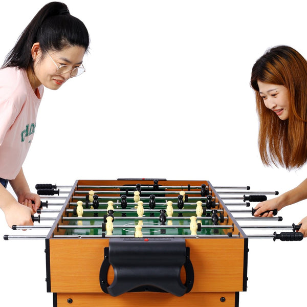 English Elm 5-in-1 Multi Game Table Billiards Foosball Hockey Ping Pong Basketball Arcade Fun Brown W465P164157