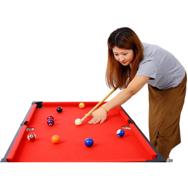 English Elm 5-in-1 Multi Game Table Billiards Foosball Hockey Ping Pong Basketball Arcade Fun Brown W465P164157