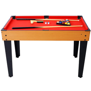 English Elm 5-in-1 Multi Game Table Billiards Foosball Hockey Ping Pong Basketball Arcade Fun Brown W465P164157