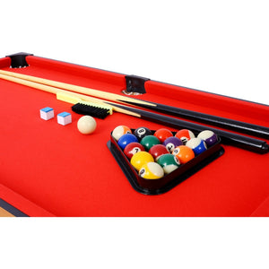 English Elm 5-in-1 Multi Game Table Billiards Foosball Hockey Ping Pong Basketball Arcade Fun Brown W465P164157