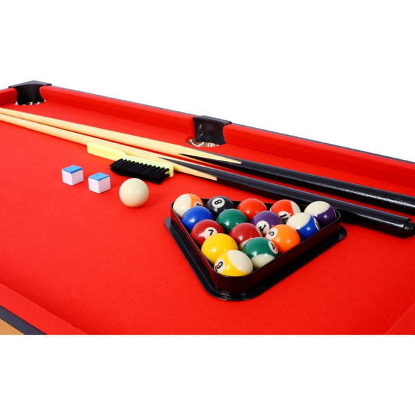 English Elm 5-in-1 Multi Game Table Billiards Foosball Hockey Ping Pong Basketball Arcade Fun Brown W465P164157