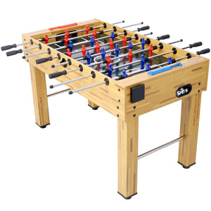 English Elm 54-inch Foosball Table with Chrome Rods Cherry Cabinet for Home Game Rooms W465P164158