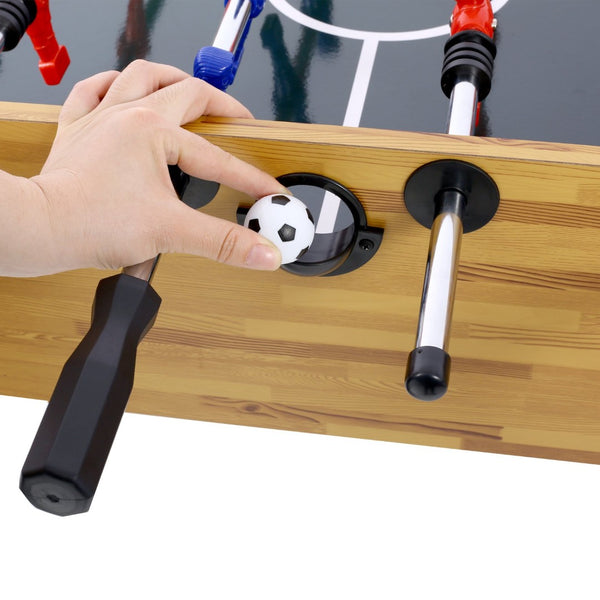 English Elm 54-inch Foosball Table with Chrome Rods Cherry Cabinet for Home Game Rooms W465P164158