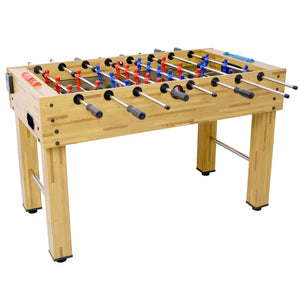 English Elm 54-inch Foosball Table with Chrome Rods Cherry Cabinet for Home Game Rooms W465P164158