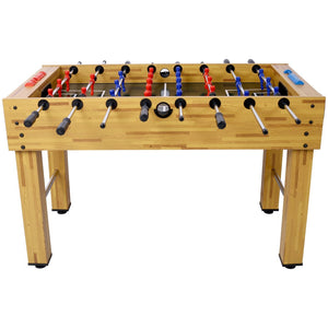English Elm 54-inch Foosball Table with Chrome Rods Cherry Cabinet for Home Game Rooms W465P164158