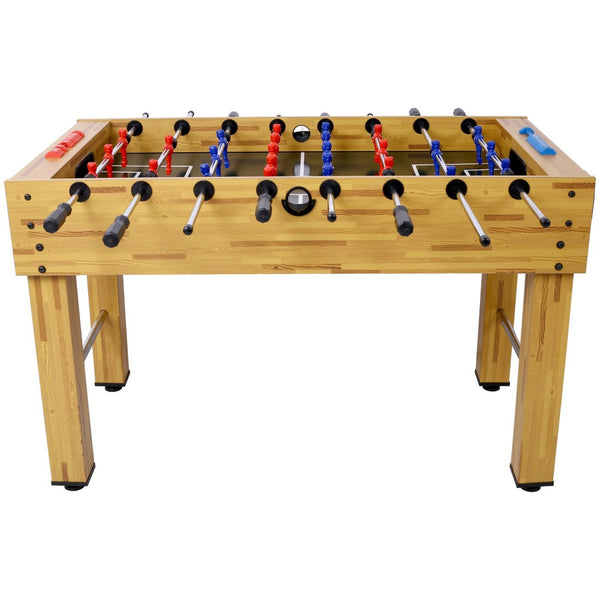 English Elm 54-inch Foosball Table with Chrome Rods Cherry Cabinet for Home Game Rooms W465P164158