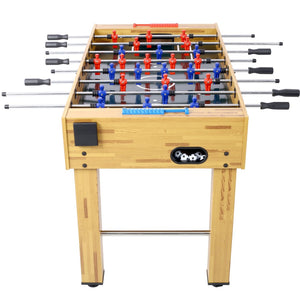 English Elm 54-inch Foosball Table with Chrome Rods Cherry Cabinet for Home Game Rooms W465P164158