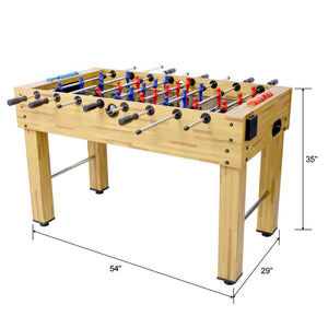 English Elm 54-inch Foosball Table with Chrome Rods Cherry Cabinet for Home Game Rooms W465P164158