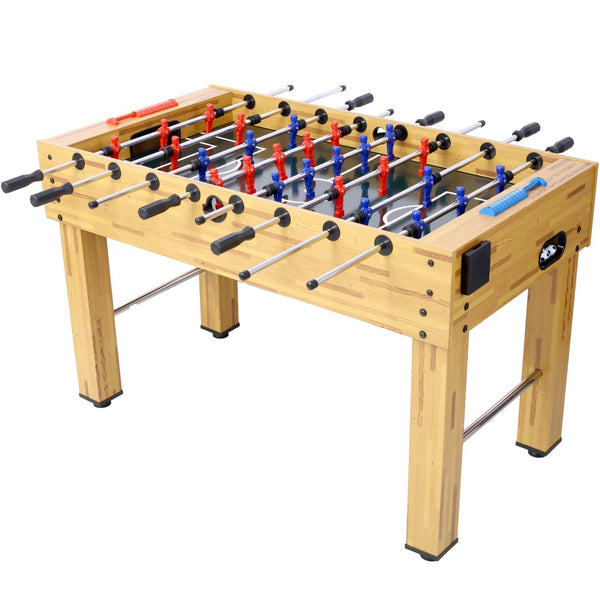 English Elm 54-inch Foosball Table with Chrome Rods Cherry Cabinet for Home Game Rooms W465P164158