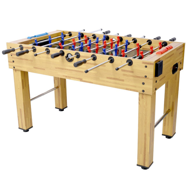 English Elm 54-inch Foosball Table with Chrome Rods Cherry Cabinet for Home Game Rooms W465P164158