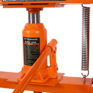 English Elm Hydraulic Shop Press 12 Ton H-frame Floor Mount Steel Garage Tool with Plates W465P165674