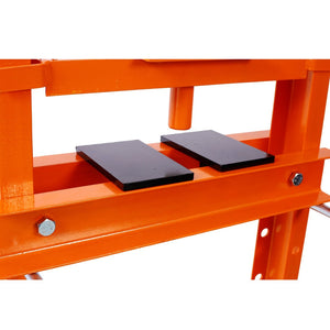English Elm Hydraulic Shop Press 12 Ton H-frame Floor Mount Steel Garage Tool with Plates W465P165674