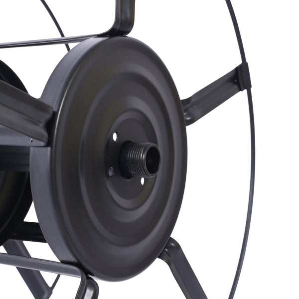 English Elm Swivel Wall Mount Hose Reel Heavy Duty Steel 180 Degree Pivot Outdoor Garden W465P168173