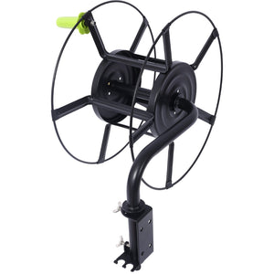 English Elm Swivel Wall Mount Hose Reel Heavy Duty Steel 180 Degree Pivot Outdoor Garden W465P168173