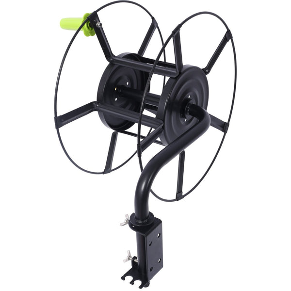 English Elm Swivel Wall Mount Hose Reel Heavy Duty Steel 180 Degree Pivot Outdoor Garden W465P168173