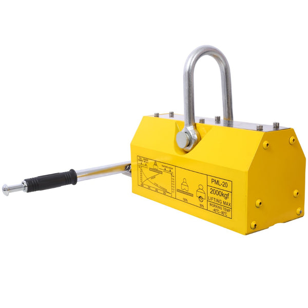 English Elm Permanent Magnetic Lifter 4400lb Neodymium Steel Hoist Tool for Industrial Shops W465P170816