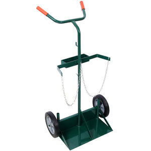English Elm 440lbs Heavy Duty Welding Cylinder Dolly with Dual Tank Holders and Solid Rubber Wheels W465P175687