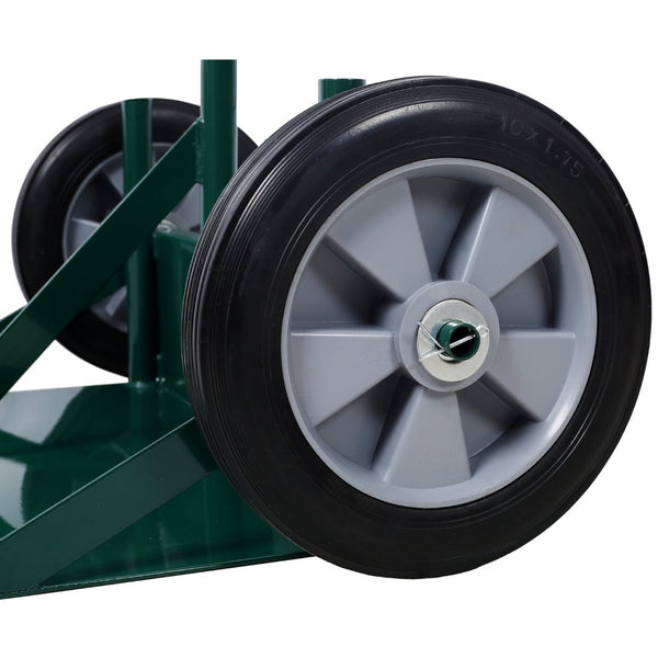 English Elm 440lbs Heavy Duty Welding Cylinder Dolly with Dual Tank Holders and Solid Rubber Wheels W465P175687