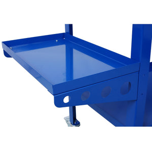 English Elm Welding Table Carbon Steel Work Bench with Fixture Holes Casters and Tool Slots W465P176039