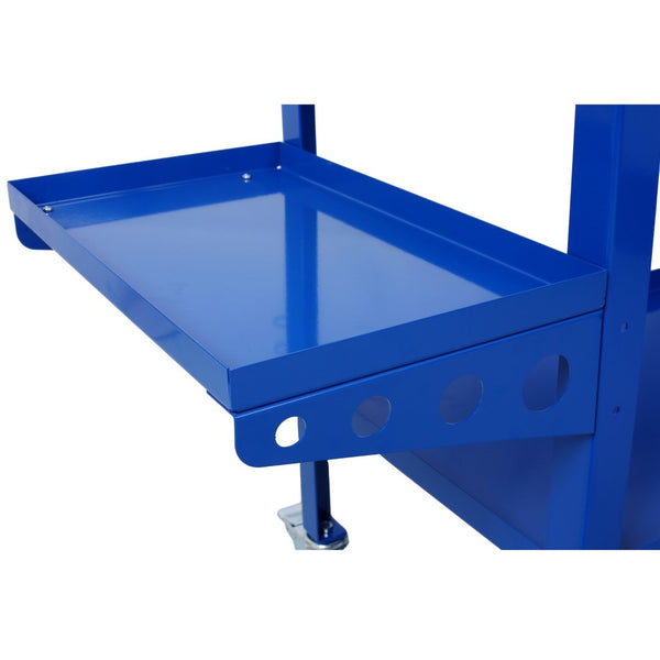 English Elm Welding Table Carbon Steel Work Bench with Fixture Holes Casters and Tool Slots W465P176039