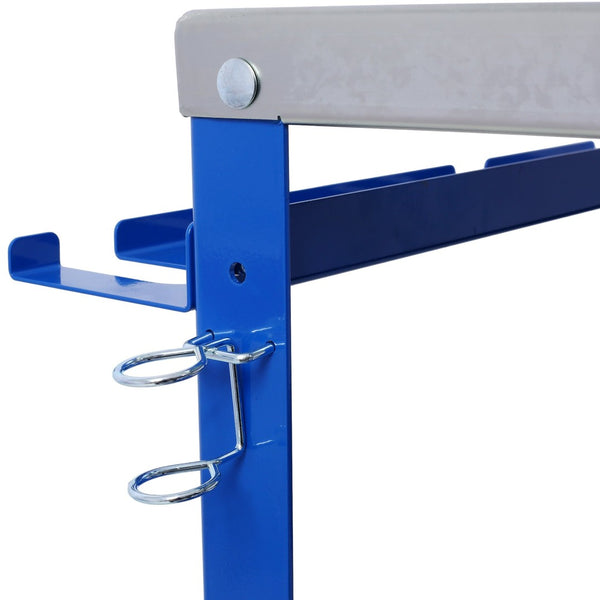 English Elm Welding Table Carbon Steel Work Bench with Fixture Holes Casters and Tool Slots W465P176039