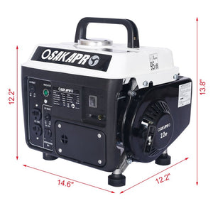 English Elm Portable Gas Generator 800W OHV Engine EPA Compliant Camping Emergency Power Supply W465P176459
